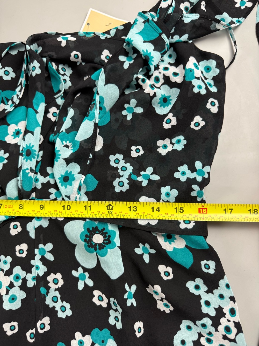 Michael Michael Kors Floral Wide Leg Jumpsuit Black Groovy Sleeveless NEW M - Picture 8 of 10